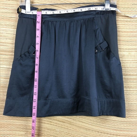 Comptoir Des Cotonniers 100%  Cotton Satin Front  Pull On Mini Skirt Sz 36-US S - Picture 8 of 8